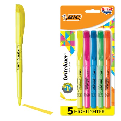 HIGHLIGHTER SHARPIE BLADE STYLE TIP YELLOW FLAT