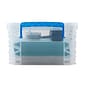 Advantus Super Stacker Snap Lid Storage Box, Clear/Blue (39811)