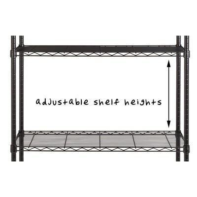 Honey-Can-Do 5-Shelf Metal Unit, 36"W, Black (SHF-09627)