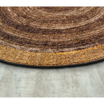 Joy Carpets Feeling Natural Nylon 54 Round Machine Tufted Rug, Walnut (1972H-02)
