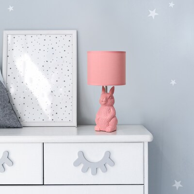 Simple Designs Cute Wonders 16.33" LED Table Lamp, Pink (LT2117-PNK)