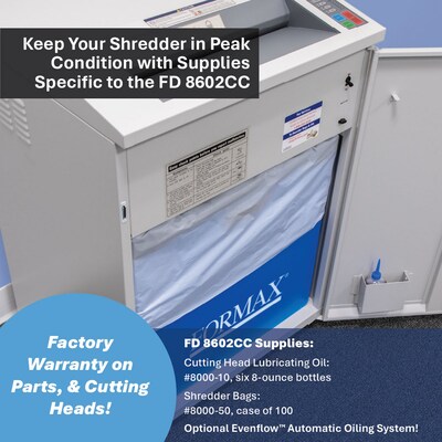 Formax OnSite Office 8602CC 35-Sheet Cross-Cut Commercial Shredder (FD8602CC)