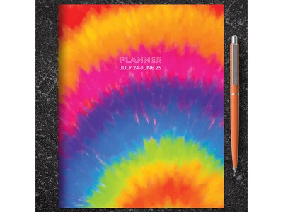 2024-2025 TF Publishing Tie-Dye 6.5" x 8" Academic Monthly Planner, Paperboard Cover, Multicolor (AY25-4214)