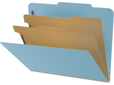 Medical Arts Press Pressboard Classification Folder, 2 Dividers, 2 Expansion, Letter Size, Blue, 10/Box (DV-T42-26-3BLU)
