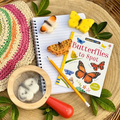 Yellow Door Sensory Butterfly Play Stones, Multicolored, 8 Pieces/Set (YUS1220)