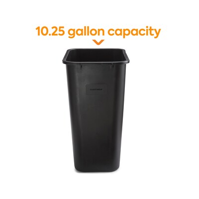 COASTWIDE Indoor Trash Can w/out Lid Gray Soft Plastic 7 Gal CW56431