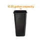 Coastwide Professional™ Indoor Trash Can Without Lid, Black Soft Molded Plastic, 10.25 Gallon (CW56433)