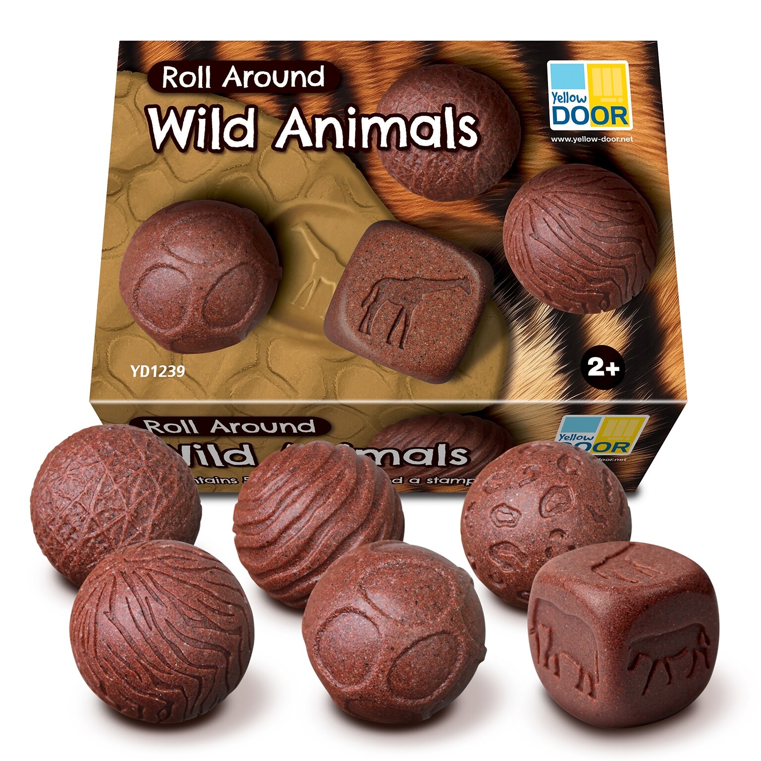Yellow Door Roll Around Wild Animals, Assorted Colors, 6/Set (YUS1239)