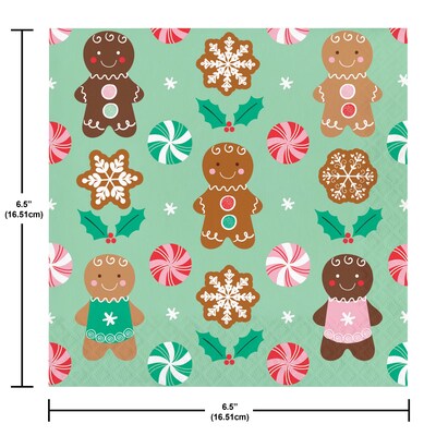 Say Hooray! Holiday Sweets Paper Plates and Napkins Kit, Multicolored, 48/Pack (DTC9403E2G)