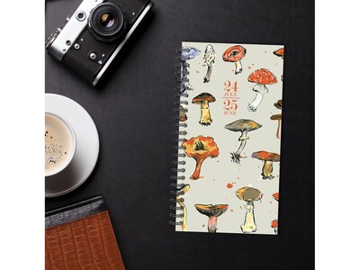 2024-2025 Willow Creek Cottage Mushrooms 3.5" x 6.5" Academic Weekly & Monthly Planner, Paper Cover, Multicolor (47682)