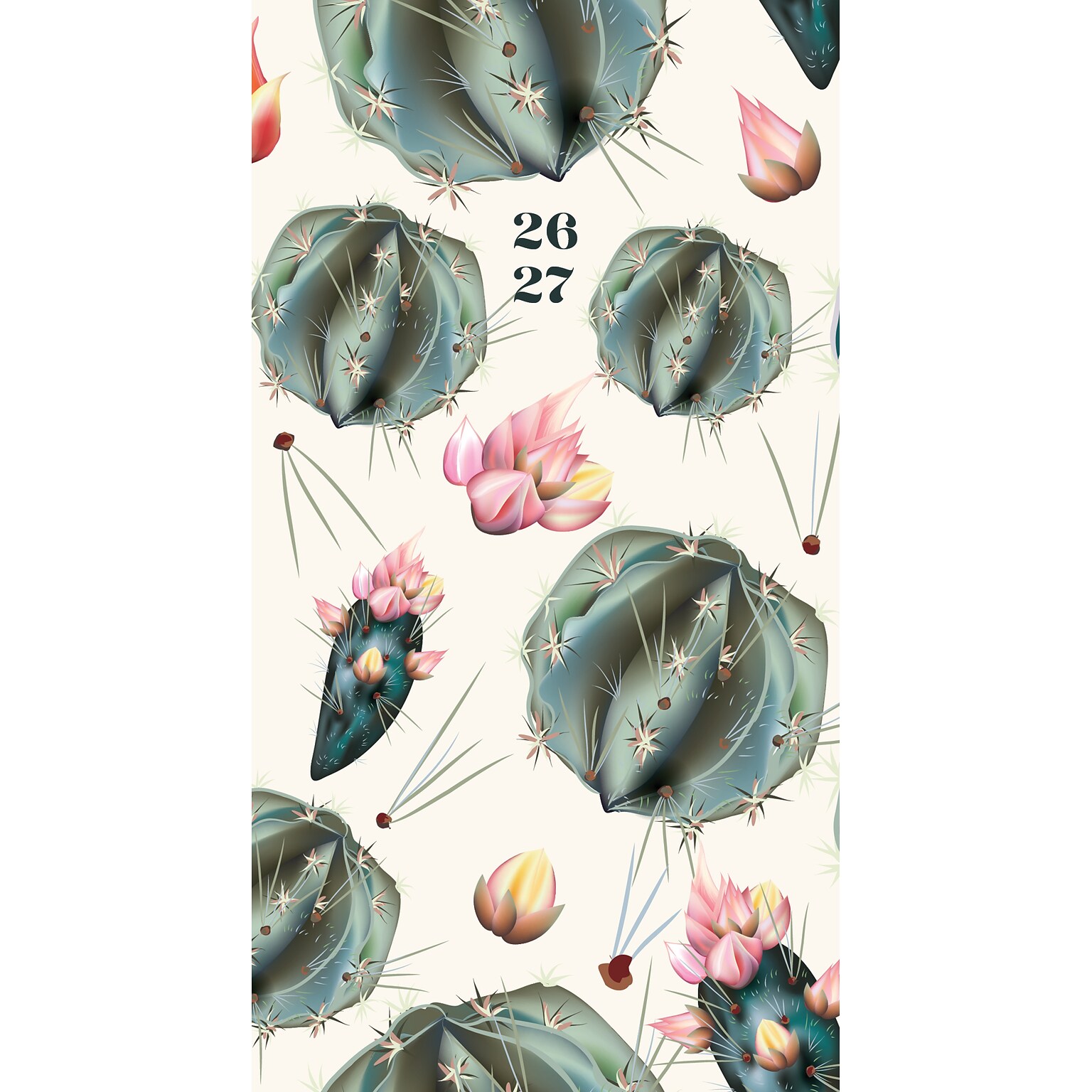2026-2027 Willow Creek Cactus Deco 3.5 x 6.5 Monthly Planner Cover (57629X)