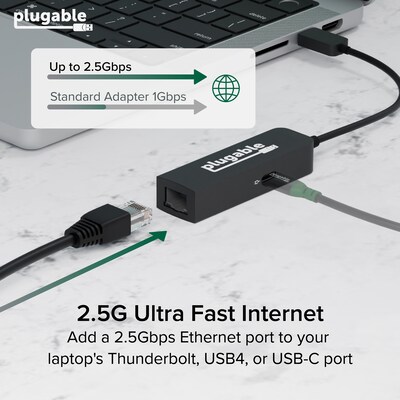 Plugable USB-C Gigabit Ethernet Adapter (USBC-E2500PD)