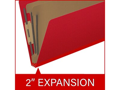 Medical Arts Press Pressboard Classification Folder, 2 Dividers, 2" Expansion, Legal Size, Deep Red, 10/Box (DV-T52-26-3DRD)