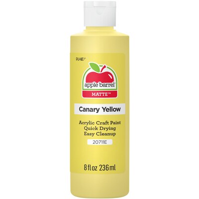 Apple Barrel Acrylic Paint Matte, 8oz., Canary Yellow, 6/Pack (APP20711E-6)