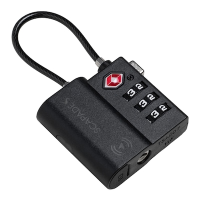 Scapade AirLock 3-Digit Combination Lock, Black (SCAPSLOCK)