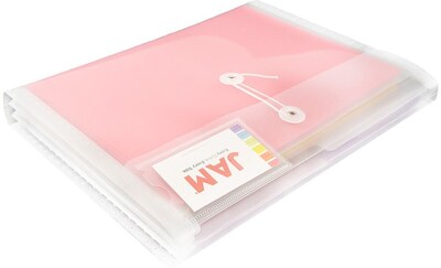 JAM Paper Premium Plastic Filing Envelope, Letter, Clear, 3/Pack (JSF228X3)