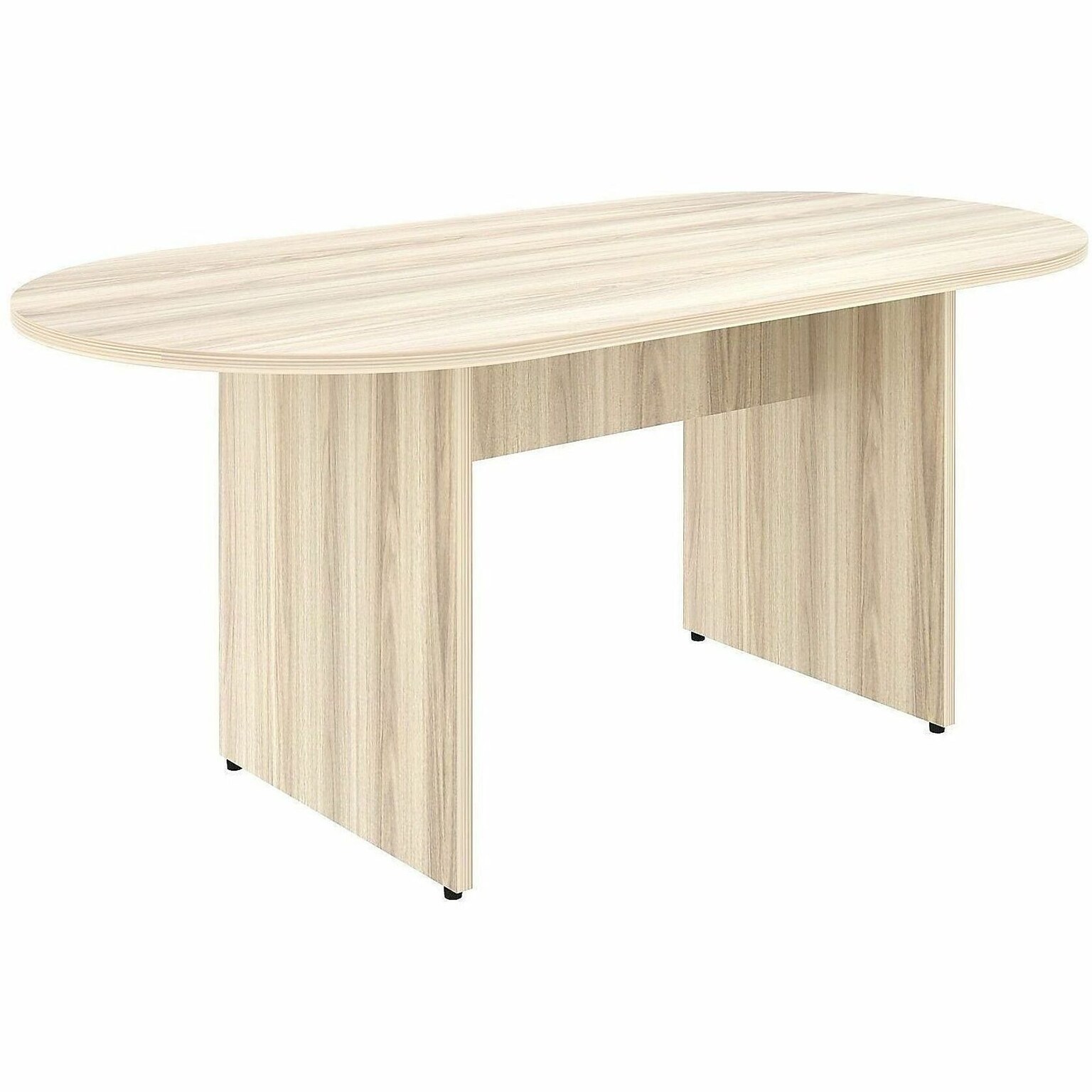 Lorell Essentials 72 Oval Conference Table, Laminate, Mahogany (LLR66370)