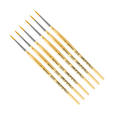 da Vinci JUNIOR Mixed Media Synthetic Bristle, Round Brush, 6/Bundle (DVXVA3033-6)