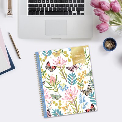 2026-2027 Blue Sky Day Designer Flutter 8.5" x 11" Academic Weekly & Monthly Planner, Plastic Cover (136685-A27)