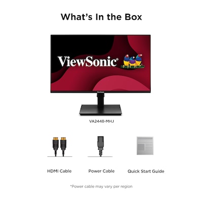ViewSonic 24" FHD 120Hz LCD Monitor, Height Adjustable, Black (VA2448-MHJ)