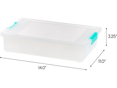 Clear Storage Box with Latched Lid, Large