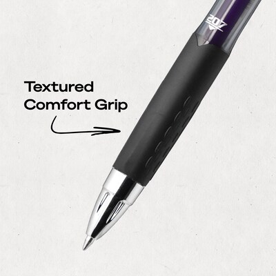 uniball 207 Retractable Gel Pens, Medium Point, 0.7mm, Violet Ink, Dozen (70221)