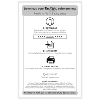 TaxRight 2025 1099-MISC Tax Form Tax Forms, Envelopes, TipSheet & Software, 4-Part, 50/Pack (SC6103ES)
