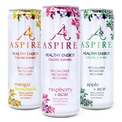 Aspire Sugar-Free Energy Drink Variety Pack, 12 oz., 15/Box (46)