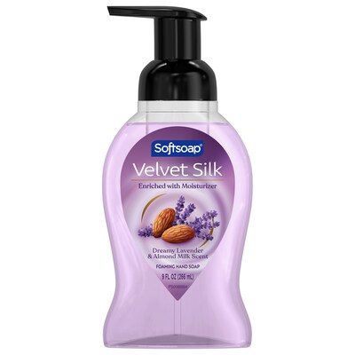 Softsoap Velvet Silk Foaming Liquid Hand Soap, Dreamy Lavender & Almond Milk Scent, 9 Oz., 6/Carton (61052503CT)