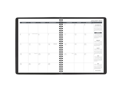 2024 AT-A-GLANCE 7" x 8.75" Monthly Planner, Black (70-120-05-24)