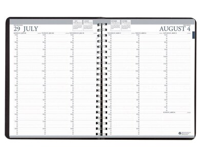 2023-2024 House of Doolittle 8.5 x 11 Academic Weekly Planner, Black (257202-24)