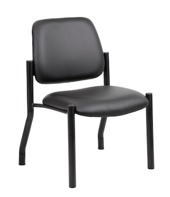 Boss Armless Guest and Reception Area Chair, Black (B9595AM-BK)