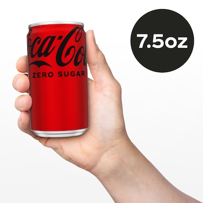 Coca-Cola Zero Sugar Mini Cans, 7.5 Oz., 6 Cans/Pack, 4 Packs/Carton (00049000061048)