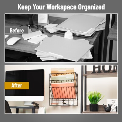 Mind Reader Metal Front Loading Letter Tray, Letter Size, Black (MAGMWIRE-BLK)