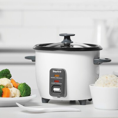 Starfrit SRFT024734 Electric Rice Cooker with Ceramic Coating, White (SRFT024734)