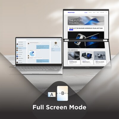 ViewSonic VG1457 14" WUXGA LED 60Hz Dual Screen Portable Monitor, Universal Docking Station