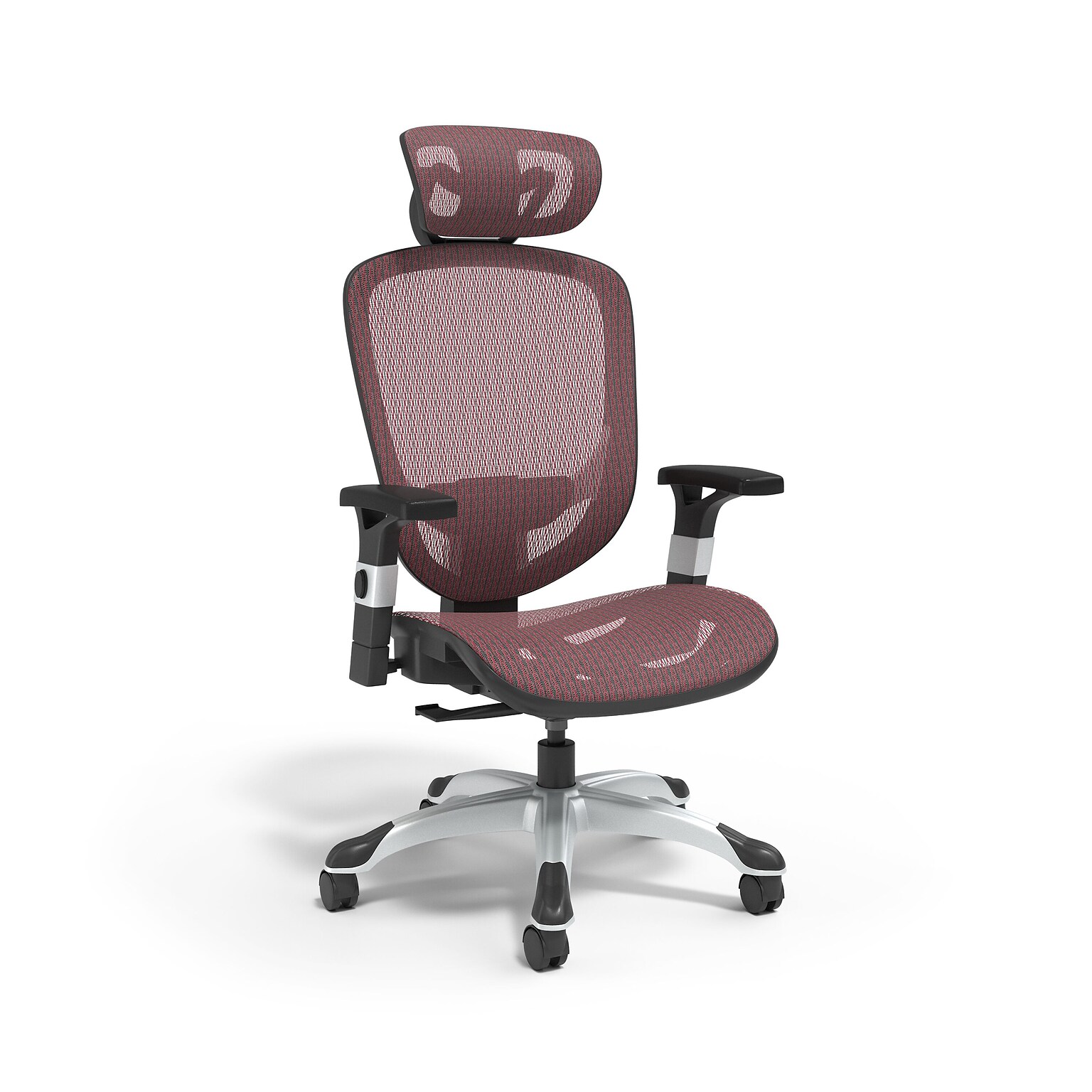 Quill Brand® Hyken Mesh Computer and Desk Chair, Red (50218)