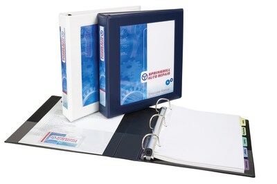 Avery Heavy Duty 1 1/2" 3-Ring Framed View Binders, One Touch EZD Ring, Navy Blue (68059)