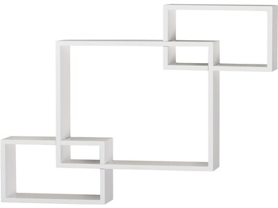 V-Light 6-Shelf Wood Mounted Decorative Unit, 27.4, White (VW161016W)