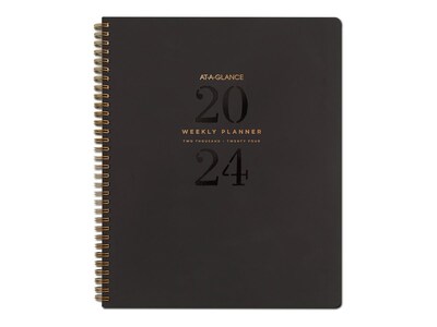 2024 AT-A-GLANCE Signature Lite 8.5 x 11 Weekly & Monthly Planner, Poly Cover, Black (YP905L-05-24