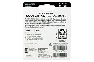 Scotch Medium Mounting Adhesive Dots, 300-Pack (010-300M)