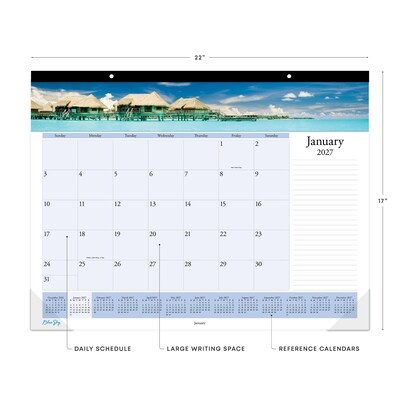 2027 Blue Sky Islands 22 x 17 Monthly Desk Pad Calendar (117891-27)