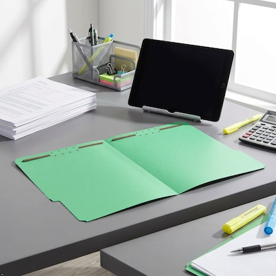 Staples® Reinforced Classification Folder, 3/4" Expansion, Letter Size, Green, 50/Box (ST18344-CC)