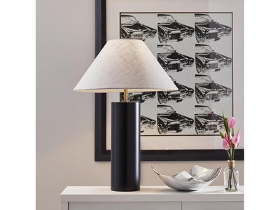 Adesso Martin Incandescent Table Lamp, Black/Light Gray (1509-01)