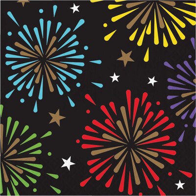Say Hooray! New Year's Radiance Paper Plates and Napkins Kit, Multicolored, 48/Pack (DTC9394E2G)