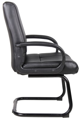 Boss Caressoft Leather Guest Chair, Black (B7909)