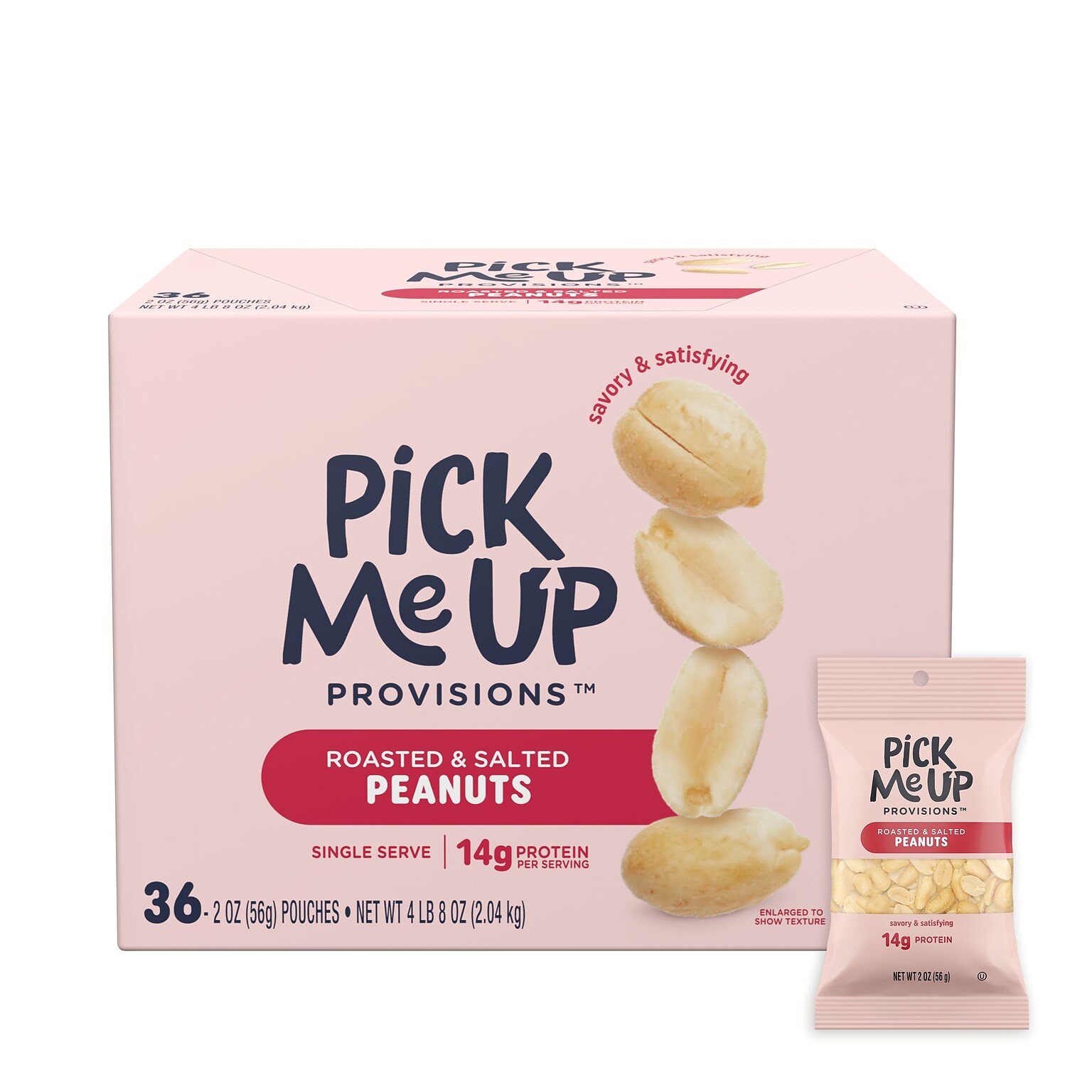 Pick Me Up Provisions™ Roasted & Salted Peanuts, 2 oz., 36 Bags/Box (PM62983)