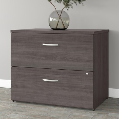 Bush Business Furniture Studio A 2-Drawer Lateral File Cabinet, Locking, Letter/Legal, Storm Gray, 36" (SDF136SGSU-Z)