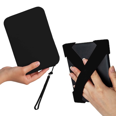 Strapsicle Clutch Sleeve with Large Cross Straps for Select Kindle & Kobo E-Reader Devices, Black (KITSRPSLVBLK01)