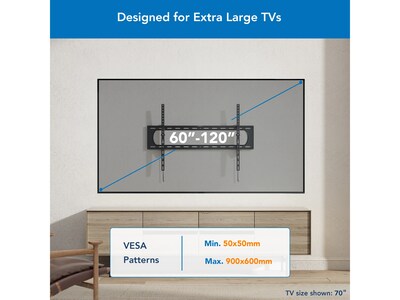 Mount-It! Heavy-Duty XXL Tilt TV Mount, 264 lbs. Max. (MI-14009)
